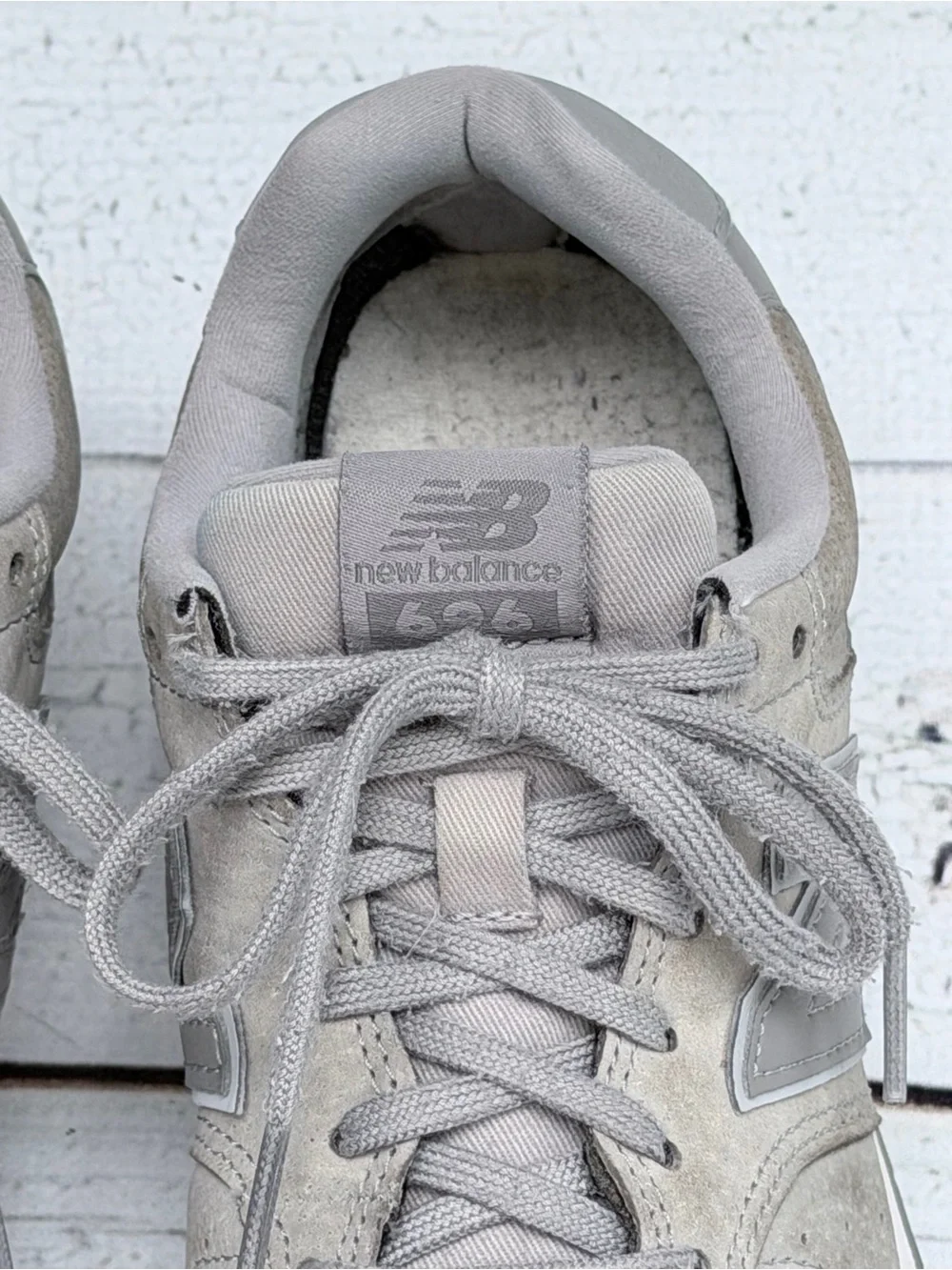 New Balance 696 Re-Engineered Gray Suede Sneakers - Size 8